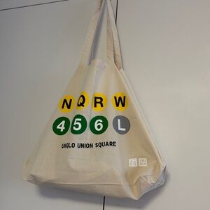 Exclusive MTA x Uniqlo subway Tote medium size UNION SQUARE NYC MTA subway tote